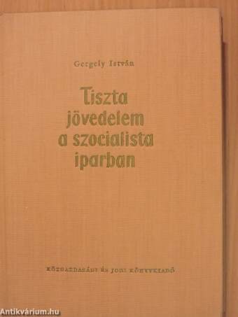 Tiszta jövedelem a szocialista iparban