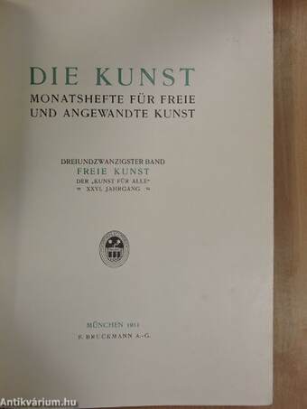 Die Kunst 1910-1911. (nem teljes évfolyam)