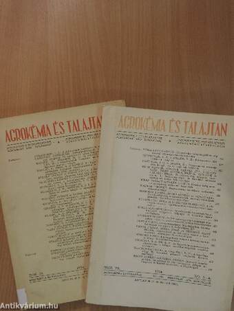 Agrokémia és talajtan 1974/1-4.