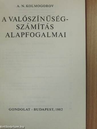 A valószínűségszámítás alapfogalmai