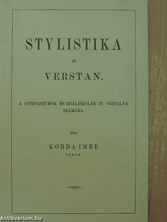 Stylistika és verstan