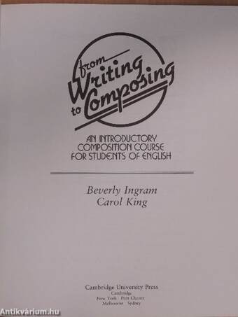 From Writing to Composing - Student's Book/Teacher's Manual