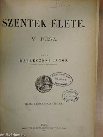 Szentek élete V. (töredék)