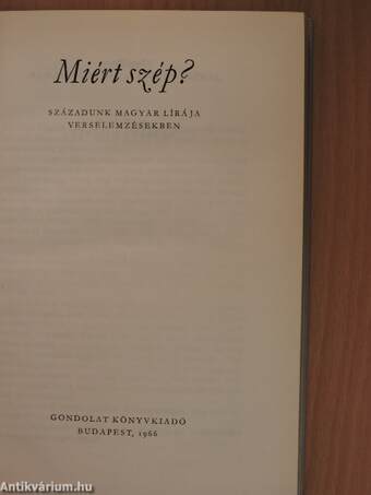 Miért szép?