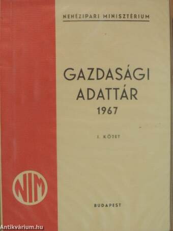 Gazdasági adattár 1967. I-II.