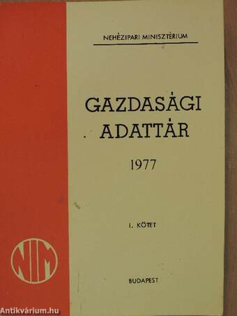 Gazdasági adattár 1977. I-II.