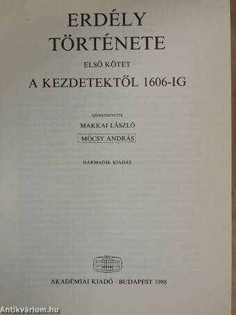 Erdély története I-III.