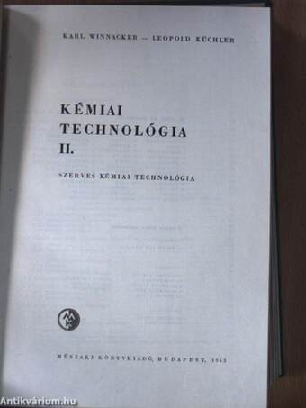 Kémiai technológia I-II.