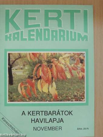 Kerti Kalendárium 1991. november