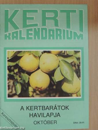 Kerti Kalendárium 1991. október