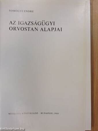 Az igazságügyi orvostan alapjai