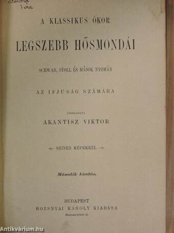 A klassikus ókor legszebb hősmondái