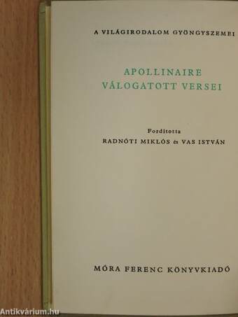 Apollinaire válogatott versei