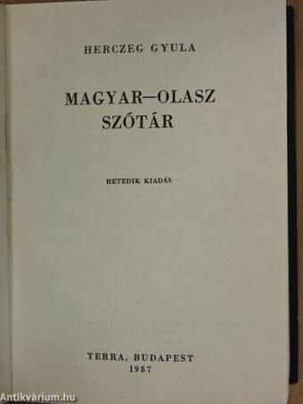 Magyar-olasz szótár