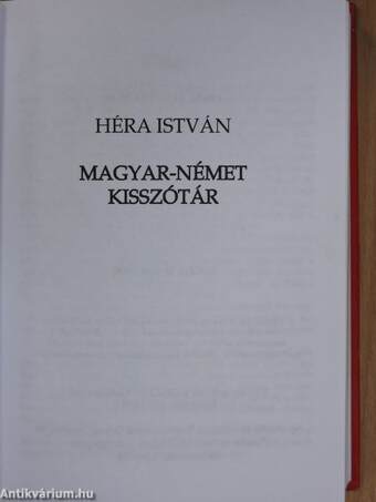 Magyar-német kisszótár