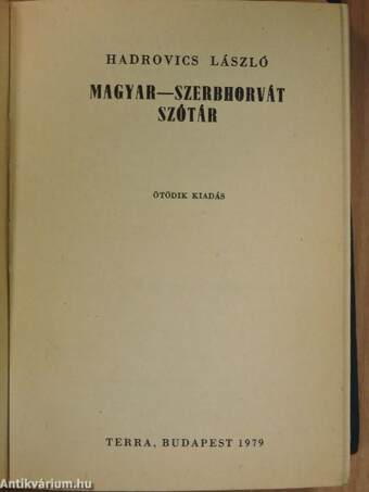 Magyar-szerbhorvát szótár