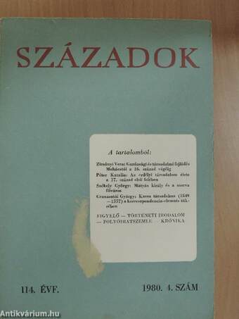 Századok 1980/4.