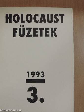 Holocaust füzetek 1993/3.