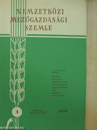 Nemzetközi Mezőgazdasági Szemle 1959/4.