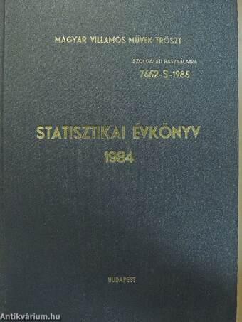 Statisztikai évkönyv 1984