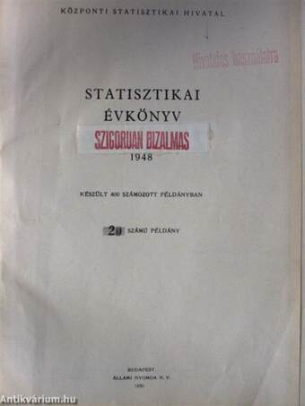 Statisztikai évkönyv 1948