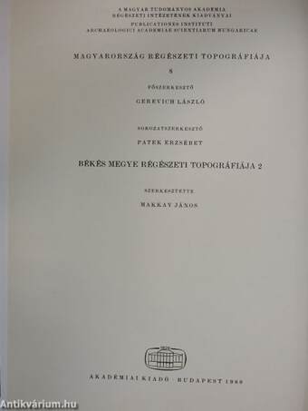 Békés megye régészeti topográfiája - A szarvasi járás IV/2.