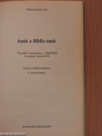 Amit a Biblia tanít/A Biblia áttekintése/"Mi a különbség?"