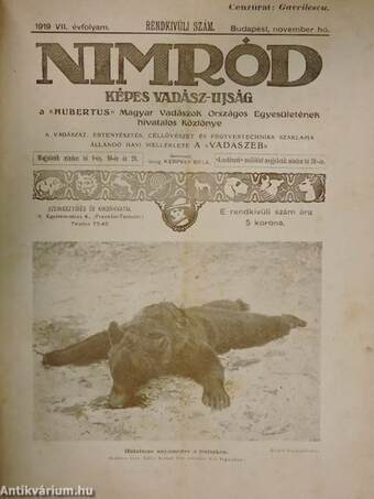 Nimród 1919. január 1.-április 10./1920. (nem teljes évfolyam)