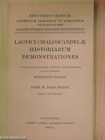 Laonici Chalcocandylae: historiarum demonstrationes II/1. (töredék)