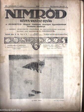 Nimród 1919. január 1.-április 10./1920. (nem teljes évfolyam)