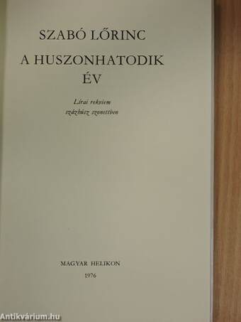 A huszonhatodik év