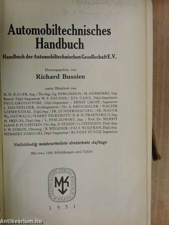 Automobiltechnisches Handbuch