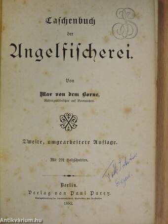 Taschenbuch der Angelfischerei (gótbetűs)