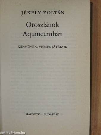 Oroszlánok Aquincumban