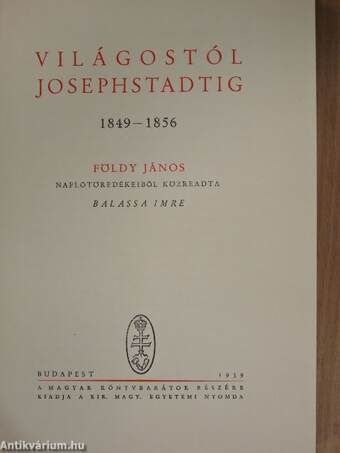 Világostól Josephstadtig 1849-1856