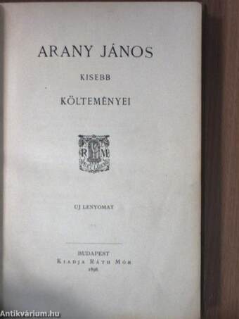 Arany János összes munkái I-VIII./Arany János hátrahagyott iratai és levelezése I-IV.