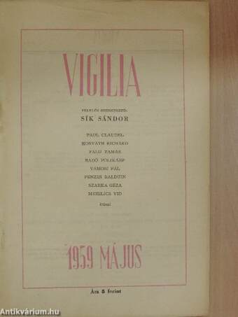 Vigilia 1959. május