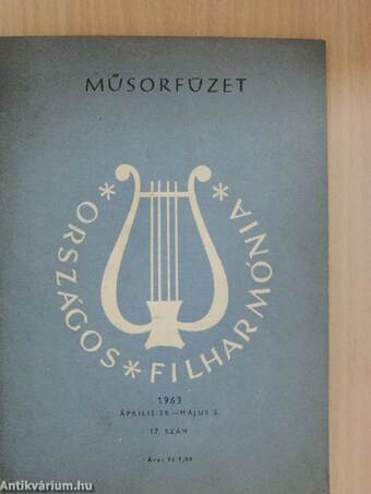 Országos Filharmónia Műsorfüzet 1963/17.
