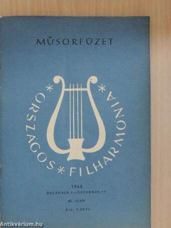 Országos Filharmónia Műsorfüzet 1966/42.