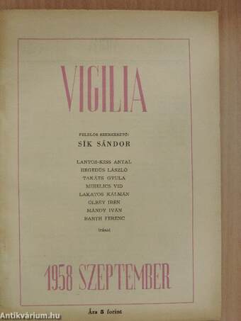 Vigilia 1958. szeptember
