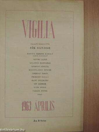 Vigilia 1963. április