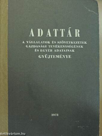 Adattár 1971