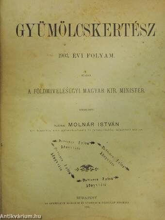 Gyümölcskertész 1903. január-december