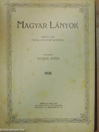 Magyar Lányok 1926. január-december