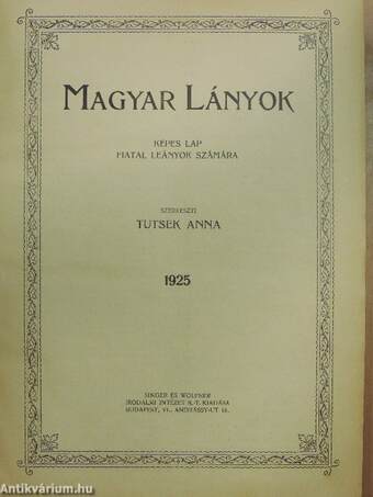 Magyar Lányok 1925. január-december