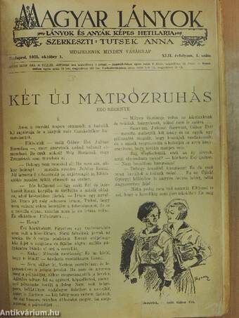 Magyar Lányok 1935. október 1.-1936. szeptember 27.