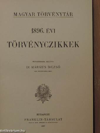 "34 kötet a Corpus Juris Hungarici-Magyar törvénytár sorozatból (nem teljes sorozat)"