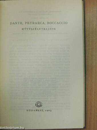 Dante, Petrarca, Boccaccio