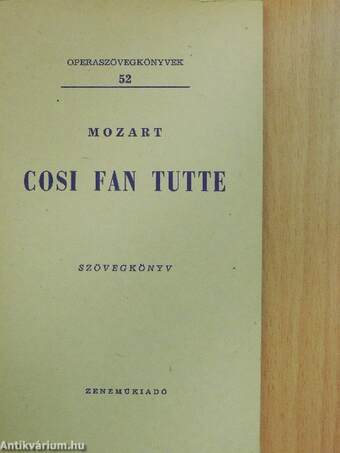 Mozart: Cosi fan tutte