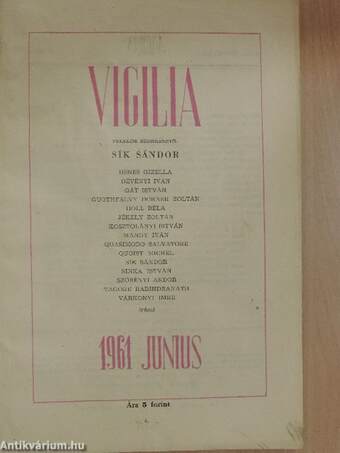 Vigilia 1961. június